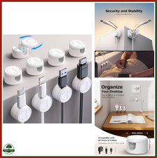360  Magnetic Cable Management Clips - 9 Pack for Various Cables