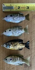 Four (4) JAWBONE TACKLE CO. (?) SAVAGE GEAR (?) 3” Sunfish Double Hook Lures