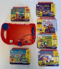 My First LeapPad Learning System w/ 6 Books 5 Cartridges *Works* ABC's LeapFrog