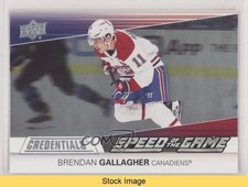 2021 Upper Deck Credentials Speed of the Game Brendan Gallagher #SG20 READ o1h