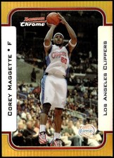 2003-04 Bowman #82 Corey Maggette Chrome Refractors Gold #/50 SCRATCHED E1