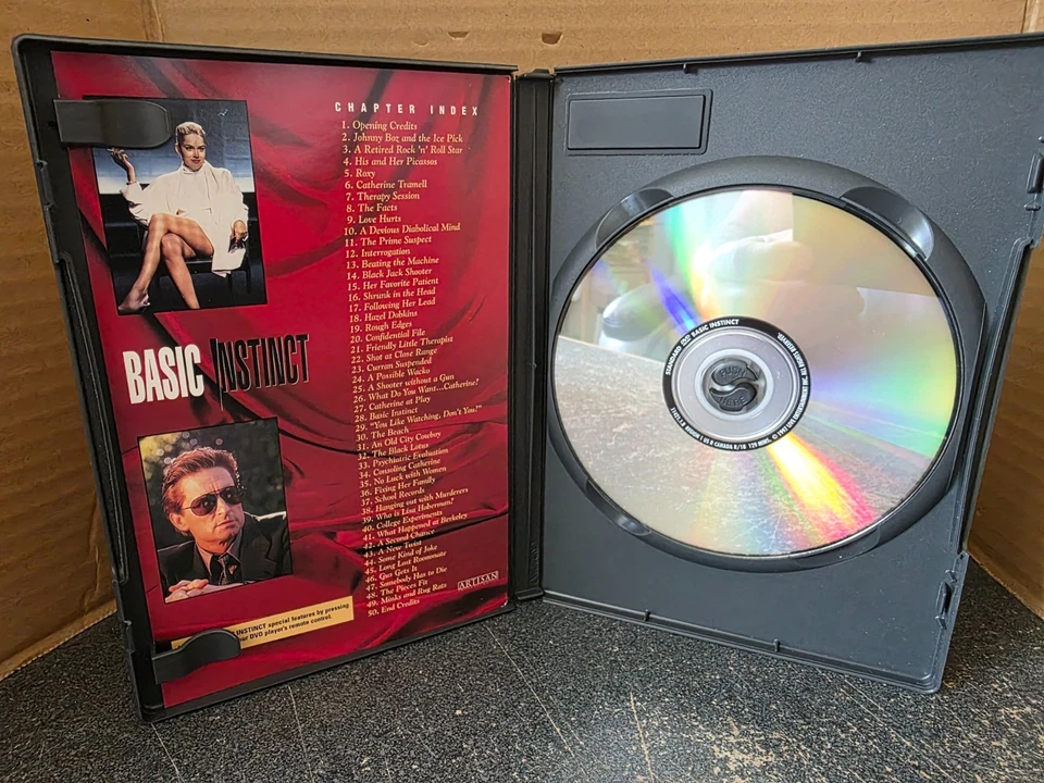 Basic Instinct (DVD, 1997, Widescreen & Standard) Michael Douglas Sharon Stone - Image 2 of 3