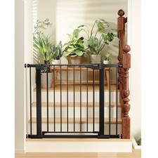 29.7"-40.6" Baby Gate Stairs Dog Gates Doorways Pressure Mounted Self Closing