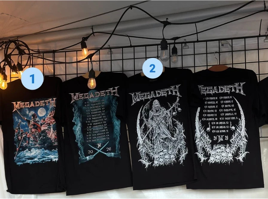 Megadeth 2026 Tour T-shirt reprint