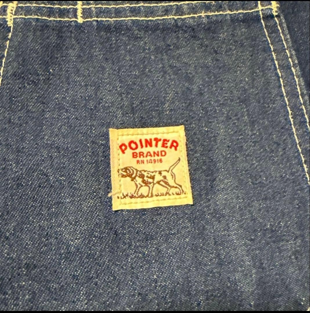 POINTER Brand Dark Denim Coverall Jacket Size L w… - image 4
