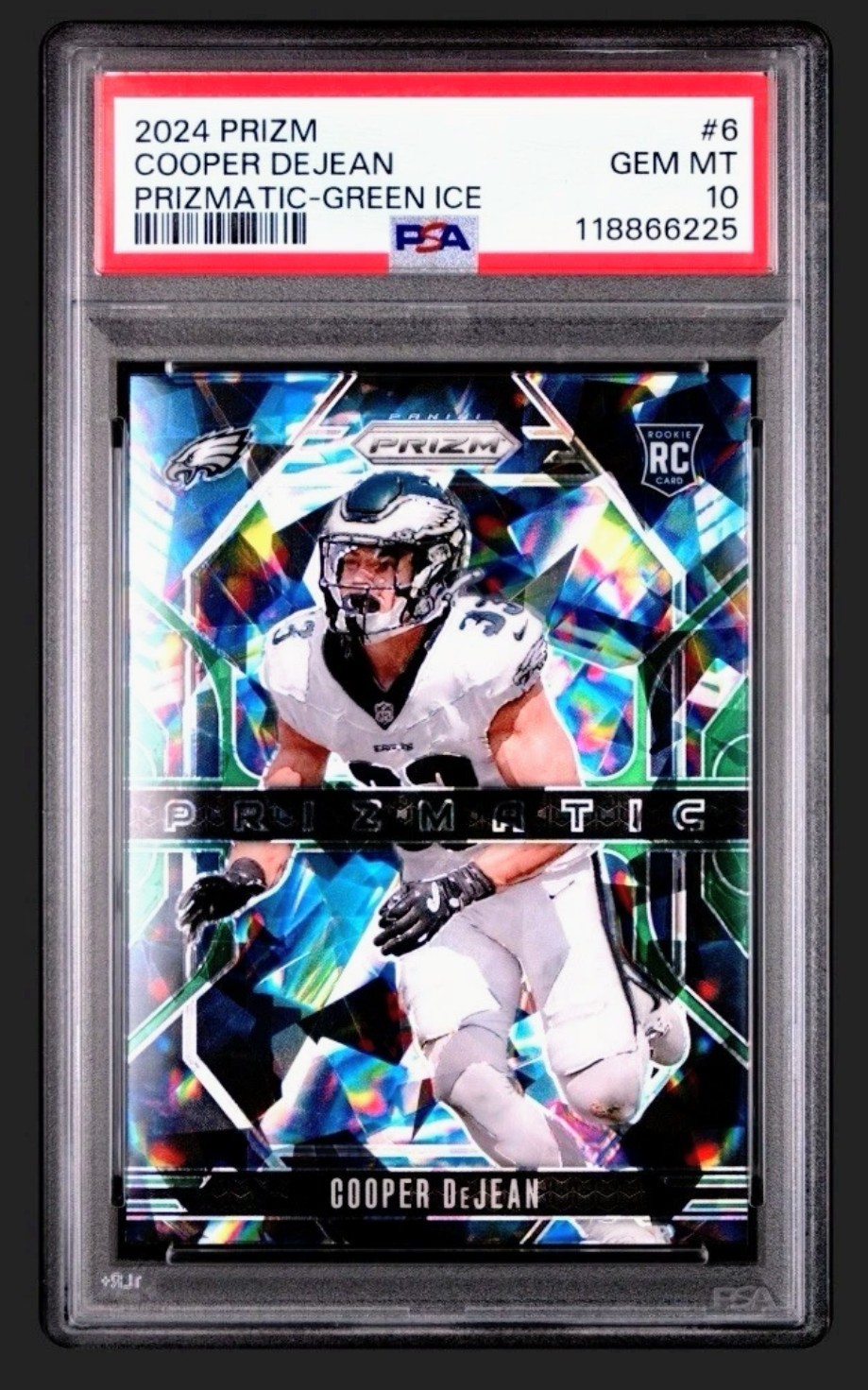 Cooper DeJean Panini Prizm Prizmatic #6 Green Ice