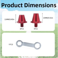 Aluminum Soccer Studs Set - 12pcs 11mm 13mm for Football Cleat Replacement