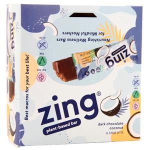 Zing High Protein Zing Bar Dark Chocolate Coconut 12 bars