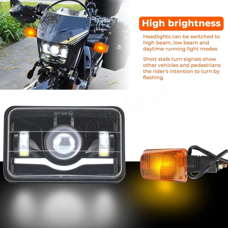 Turn Signals LED Headlight Bracket Kit For Suzuki DR650 Bandit 1200 DR350S DR200 - Imagem 2 de 4