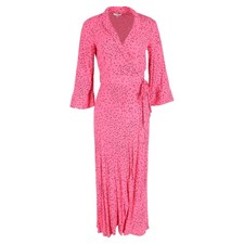 Ganni Barra Crepe Maxi Dress In Viscose Women Pink Size 38