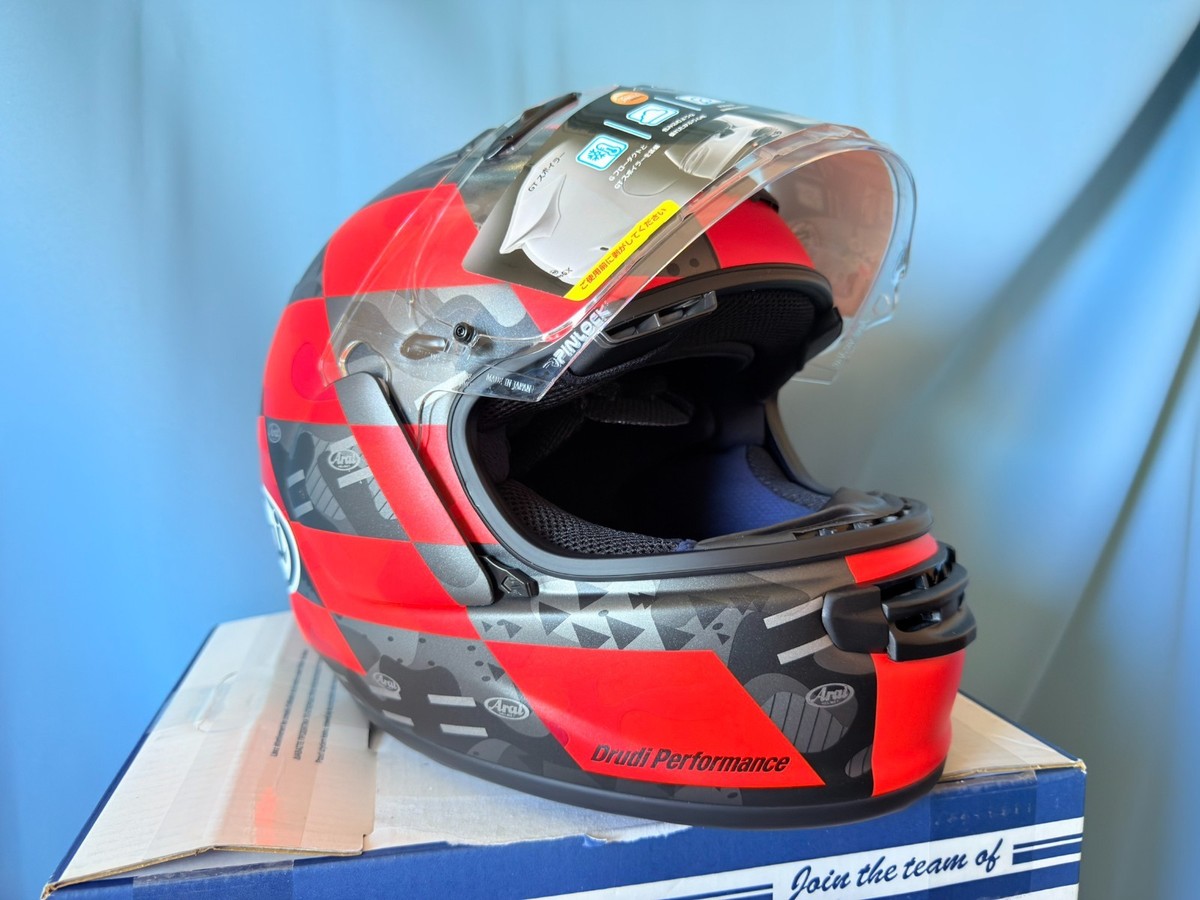 Arai Astro GX Red Checker 57-58cm Full Face Motorcycle Helmet
