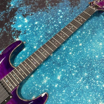 ScheCter Hellraiser C-1FR Purple Quilted Maple Top Heavy Metal