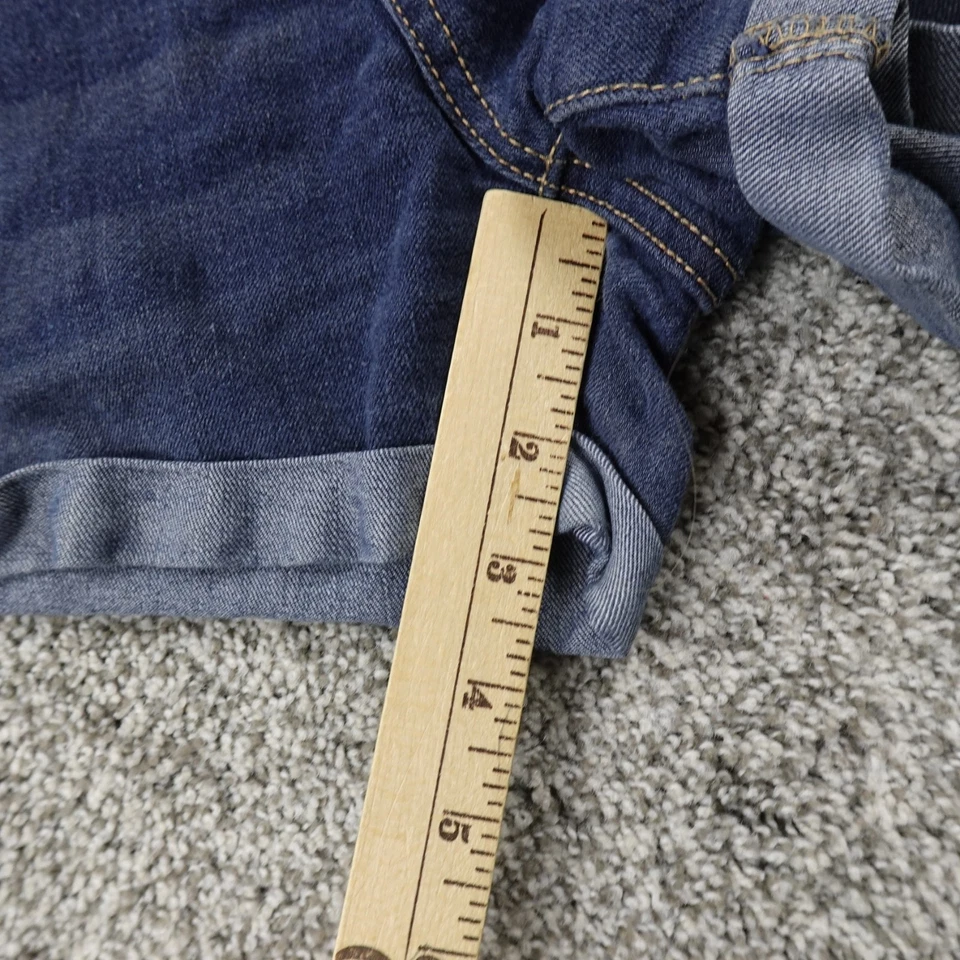 Pantalones Cortos Aeropostale Para Mujer 6 Azul Denim Jean Tiro Bajo Mini Micro Botín Midi Y2K Foto 4 de 4