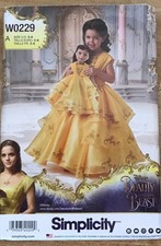  W0229 Simplicity BEAUTY AND BEAST BELLE girls costume sewing pattern size 3-8