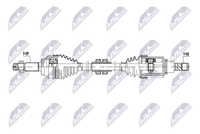 NTY NPW-NS-179 Antriebswelle Vorne Links Passend FüR Nissan