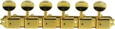 Kluson 6 On A Plate Deluxe Series Tuning Machines - Single Line - Gold With O...