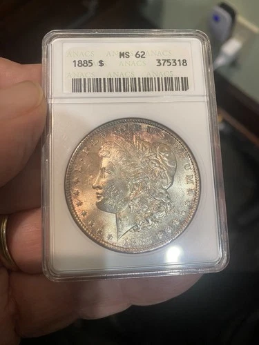 1885 Morgan Silver Dollar ANACS MS62