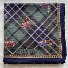 Handkerchief VTG Green Madras Plaid  Motorcycle Sidecar Pocket Square Cotton 17