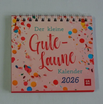 GROH VERLAG 1x MINI Kalender 2026 Der kleine Gute Laune Kalender 11,0 x 10,7 cm