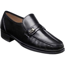 Florsheim Como Black Smooth Nappa Leather Moc Toe Bit Dress Loafer US Men Size