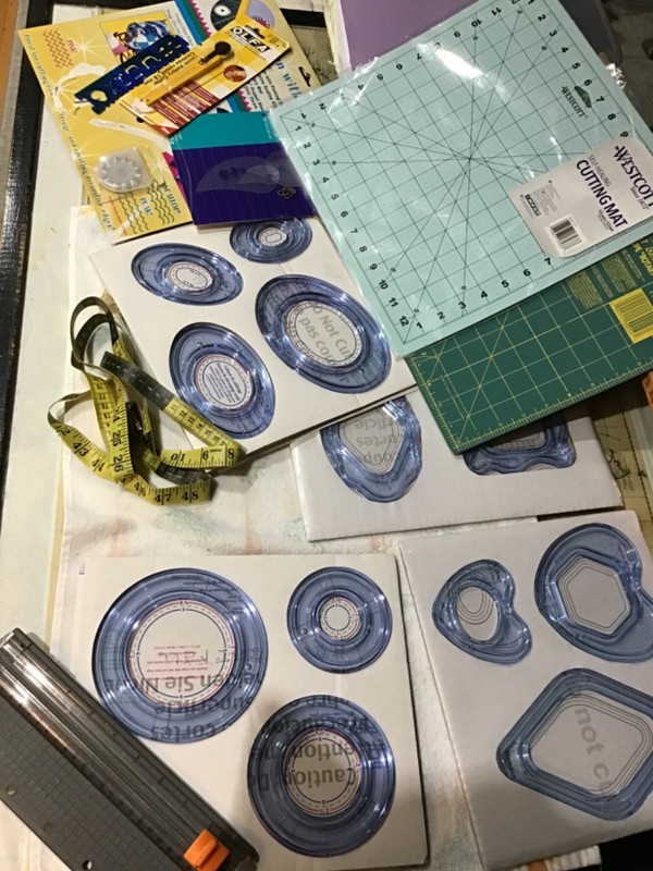 Self Healing Mat Rotary Cutter Templates Ruler Plastic Circle Oval Patterns