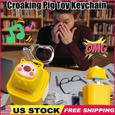 Croaking Frog Keychain,Rechargeable Stress-Relieving Clicky Keyboard USA