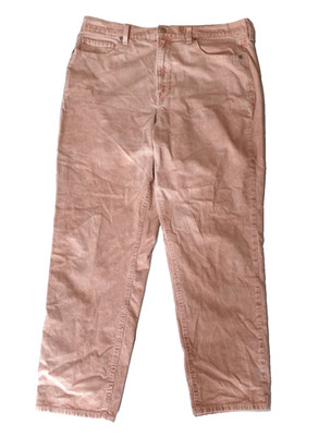 American Eagle Corduroy Pants Straight Leg Stretch Pink Women's 14R 34X27