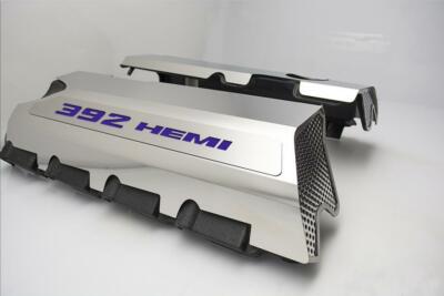 Polished Fuel Rail Covers w/ Plum Purple | 2011-22 Challenger 6.4L 392 Manual