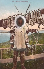 Alaska Eskimo Drying Fish