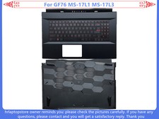 New For MSI GF76 MS-17L1 MS-17L3 Upper Case Palmrest Keyboard Cover /Bottom Base