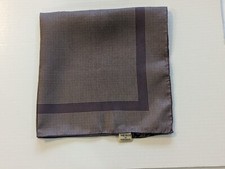 Vintage Ashaer Men's Handkerchief, 100 Silk Hand Made/ Rolled, Portugal, Italy