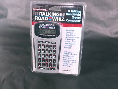 Talking Road Whiz Hand Held Travel Computer road trip help VTG equipment #750