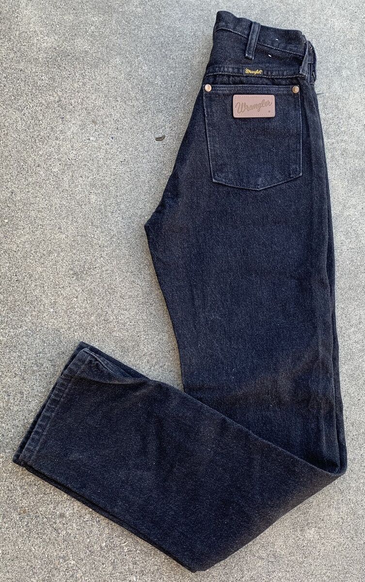 Vintage High Waist Wrangler Jeans black Scovill Zipper Size Vintage High Waist Wrangler Jeans black Scovill Zipper Size