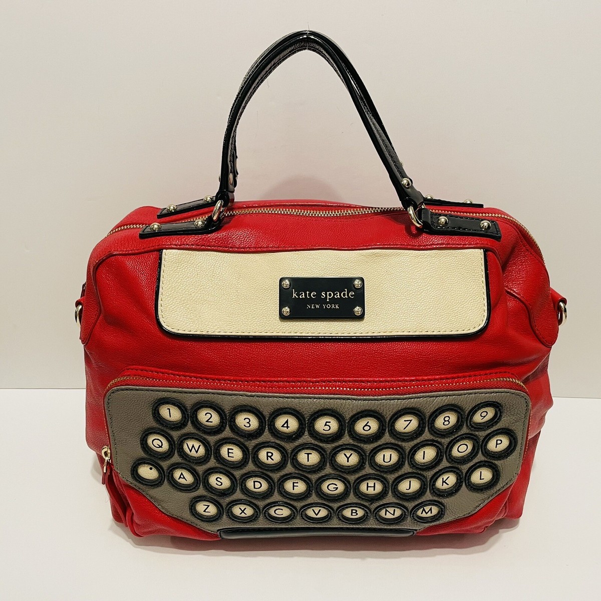 KATE SPADE All Typed Up Clyde Typewriter Bag MINT EUC SUPER RARE 