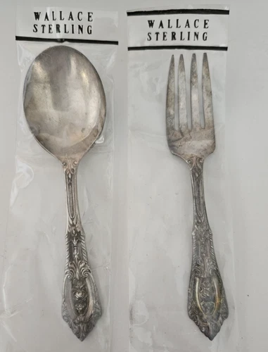 2 Piece Baby Set Rose Point (Sterling, 1934, No Monograms) by Wallace Silver