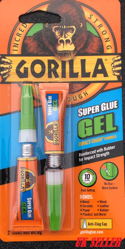 Gorilla Super Glue Full Range: 3g, 2X3g,15g Gel, 12g Brush & Nozzle 100% Tough - Picture 4 of 9