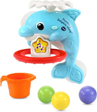 Dunking Dolphin Hoop Bath Toy for Toddlers