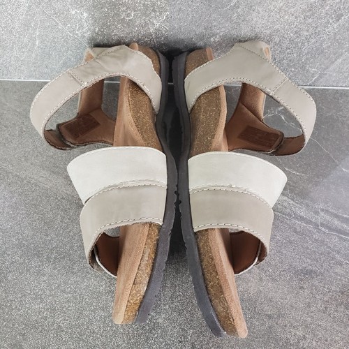 Earth Origins Sandals Womens 10 Wide Nubuck Adjustable Orlene Khaki Shoes - Picture 4 of 12