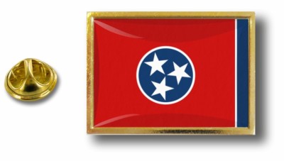 Anstecknadel Pin Abzeichen Metall Mit Zange Papillon Flagge Staaten USA Tenessee