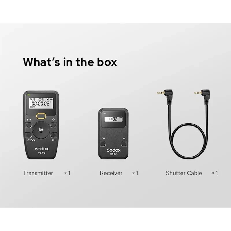 Godox TR-TX TR-RX Wireless Timer Remote Control Camera Shutter Release Cable NEW - Image 2 of 4