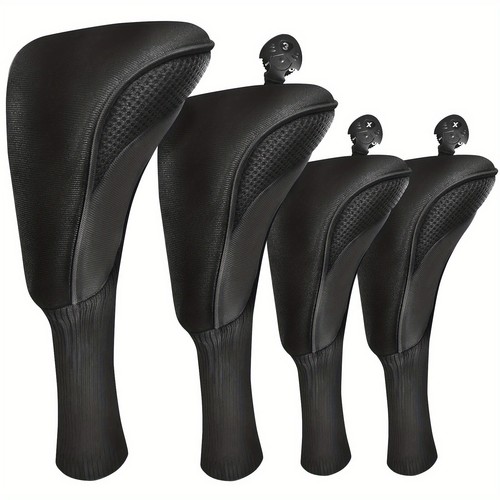 Cubiertas para cabeza de palos de golf para híbridos de conductor de madera de calle, 4 piezas cuello largo - Imagen 10 de 13