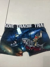 TRADIE WORK N SURF TRUNKS BOXER BRIEFS GREAT WHITE SHARKS  SZ XL BNWT (ACC599