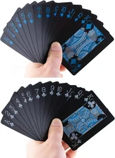 Waterproof PVC Plastic Poker Playing Card Black Table Game Magic Board Creative