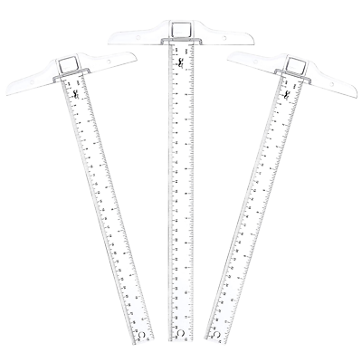 OKUMEYR T-Square Ruler - 12 Inch/18 Inch/24 Inch Double Sided Clear Plastic Drafting Ruler For Crafting, Woodworking, Drawing - View #4