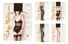 PHILIPPE MATI Women's 30 Den Satified Matte Flounce Lace Socks