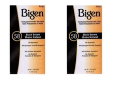 BIGEN TWIN PACK! Permanent Powder (Hair Color-58 Black Brown) - NEW!
