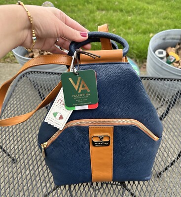 VALENTINA Made In Italy Leather Sling Backpack - Main Image