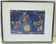 Harley-Davidson Michael Combs 1995 Illusionography Hogs That Rode Over the Moon