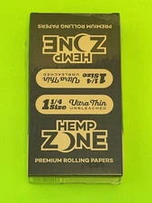 Free Gifts🎁Hemp Zone Ultra Thin Unbleached 1.25 1 1/4 Size Rolling Paper Full📦
