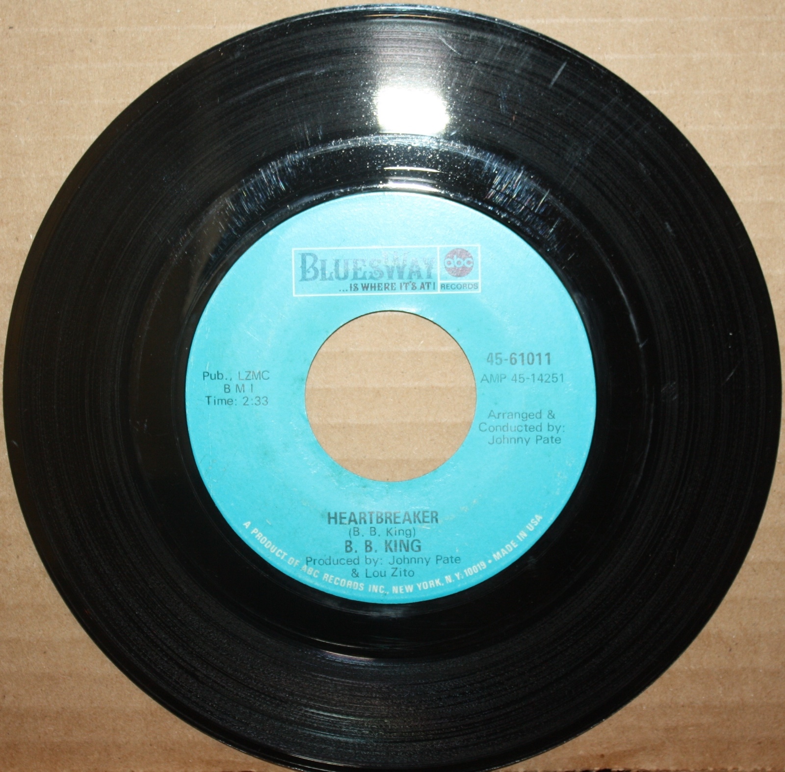 B.B. KING Raining In My Heart **HEARTBREAKER** Blues Dancer 45 on BLUESWAY 61011 eBay